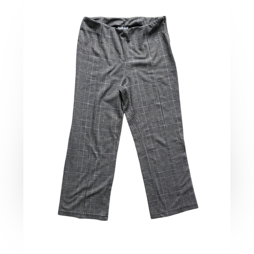 H&M houndstooth flare high rise dress pants